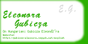 eleonora gubicza business card